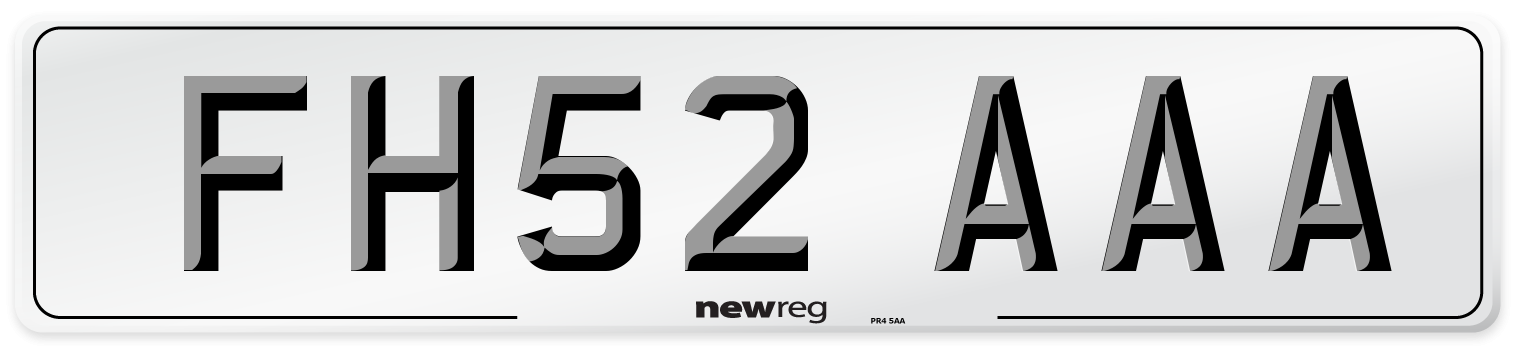FH52 AAA Number Plate from New Reg